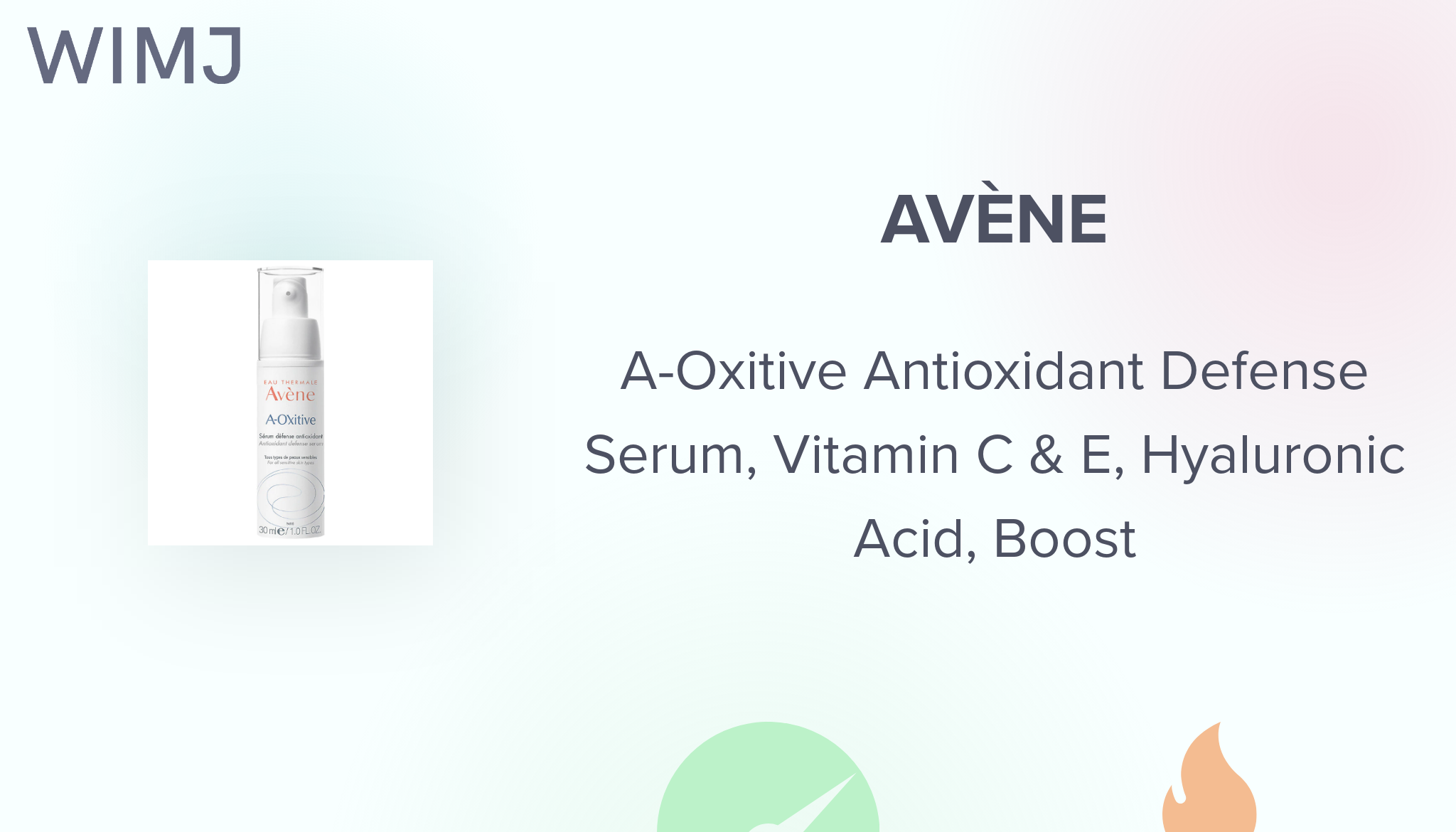 Avene A-Oxitive Antioxidant Defense Serum, Vitamin C & E, Hyaluronic Acid,  Boost