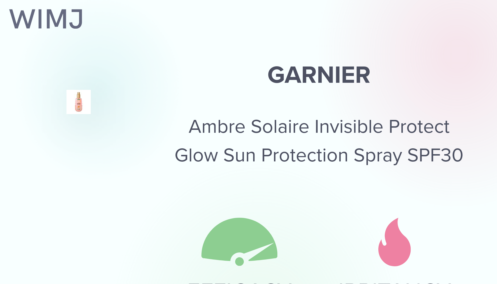 - Ambre Protect Protection Glow Review: SPF30 WIMJ Spray Invisible Solaire - Garnier Sun