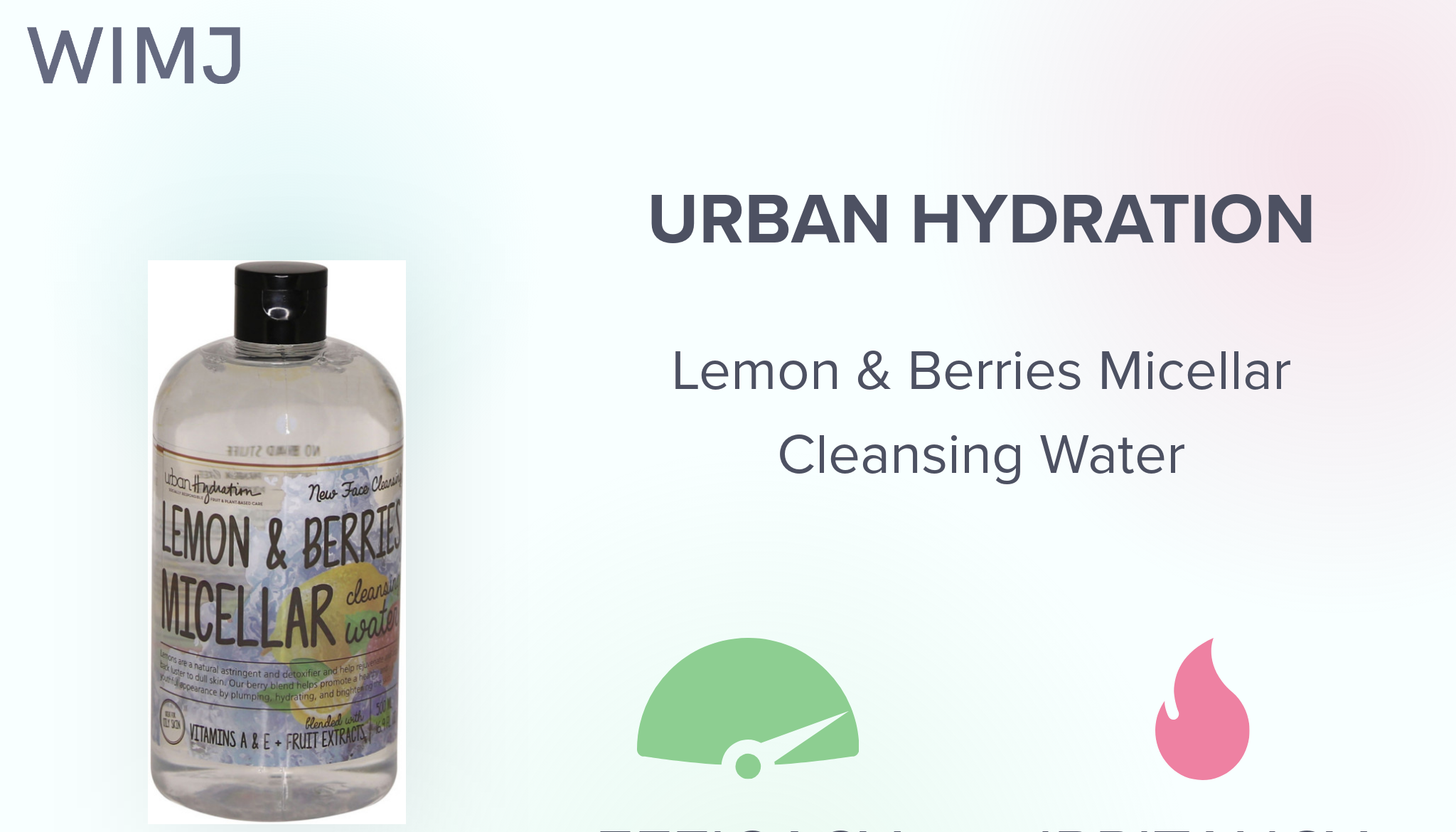 Review: Urban Hydration - Lemon & Berries Micellar Cleansing Water - WIMJ