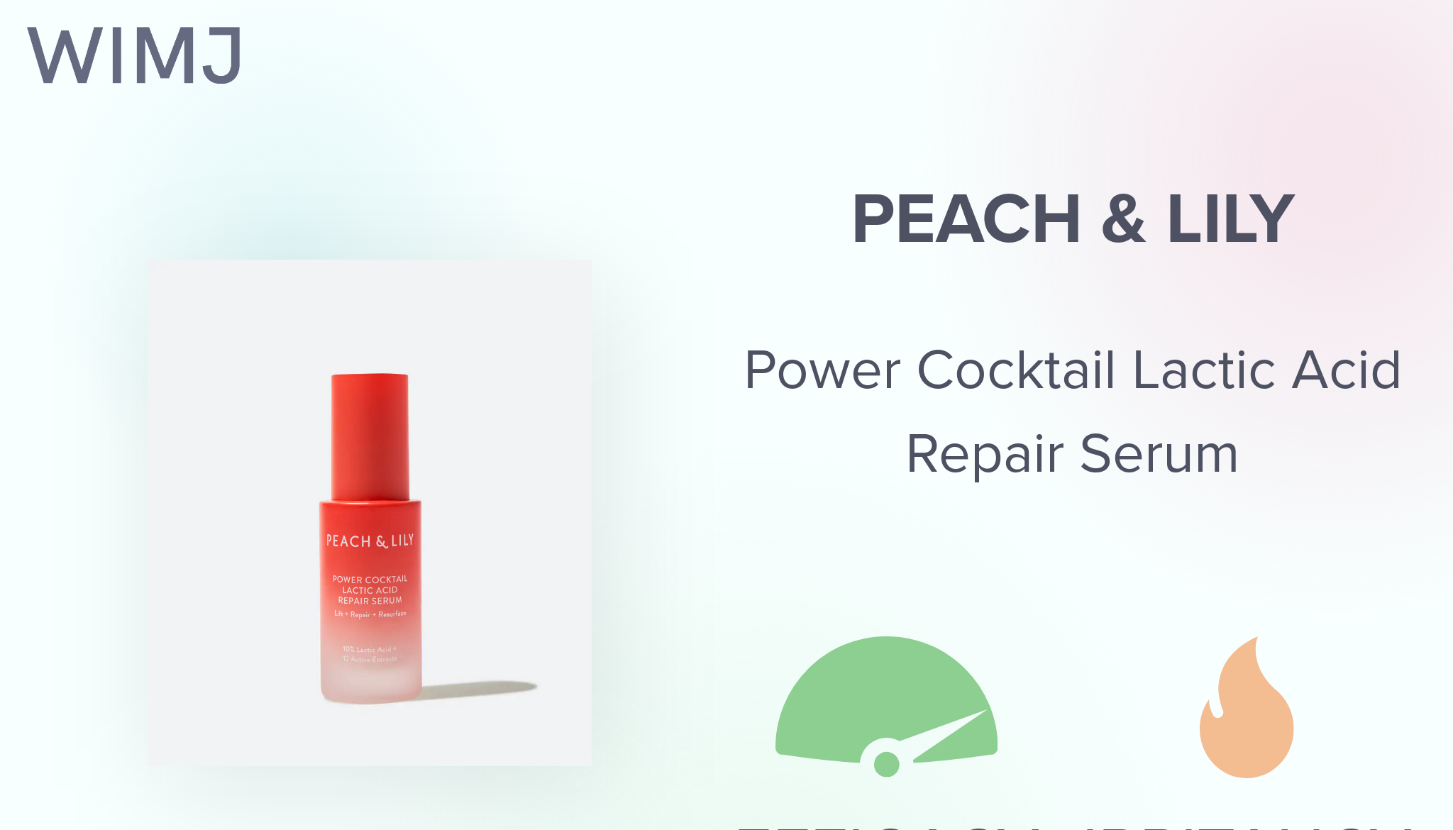 Peach & Lily Lactic Acid Repair Serum Review 2021