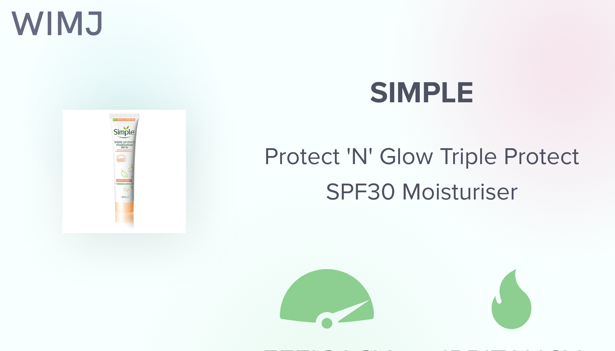 Simple Protect 'N' Glow Triple Protect Moisturiser Spf 30
