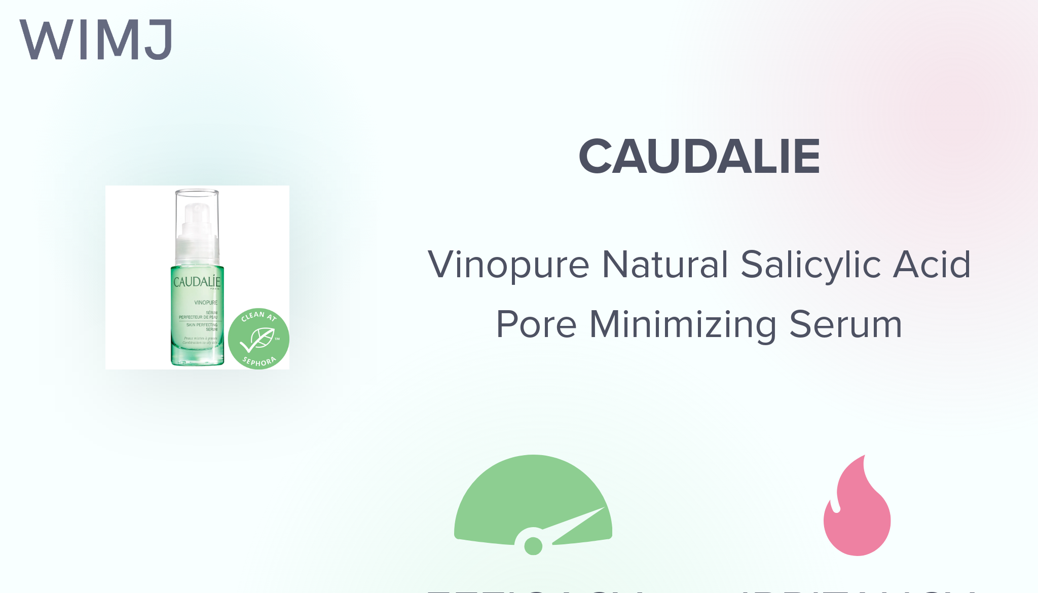 Caudalie Vinopure Natural Salicylic Acid Pore Minimizing Serum, 1 Ounce 